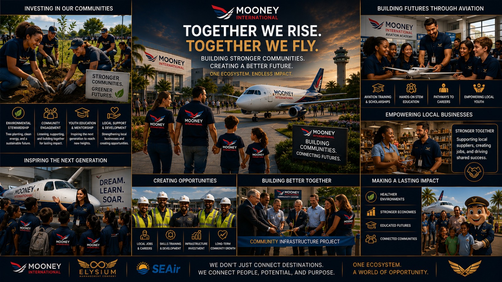 Mooney International localized community impact and airport infrastructure workforce advancement