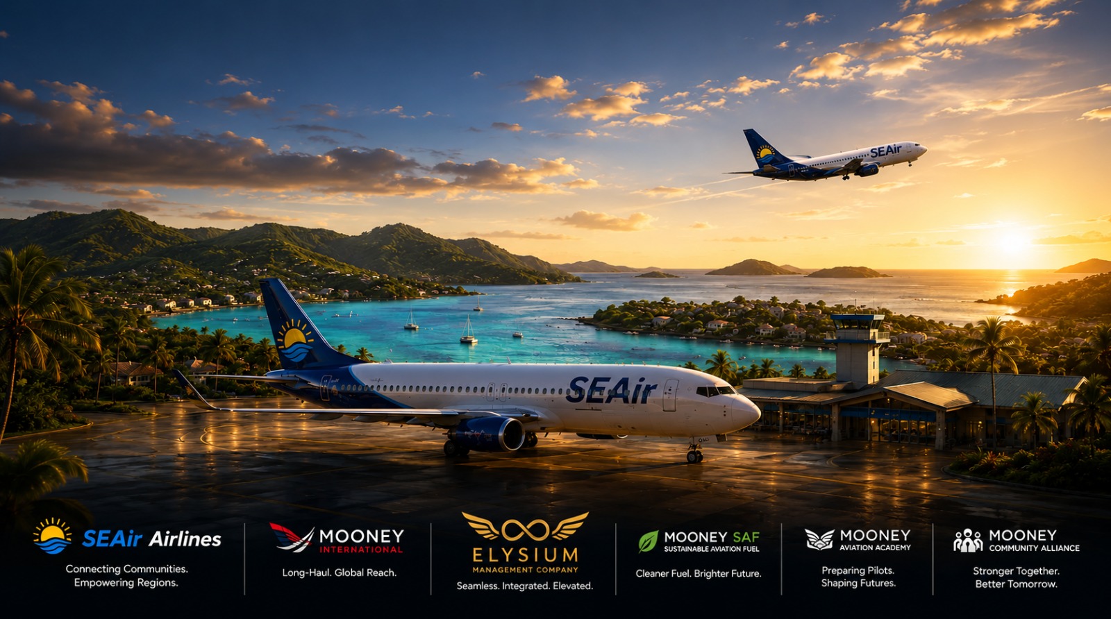 SEAir aircraft fleet servicing regional network routes