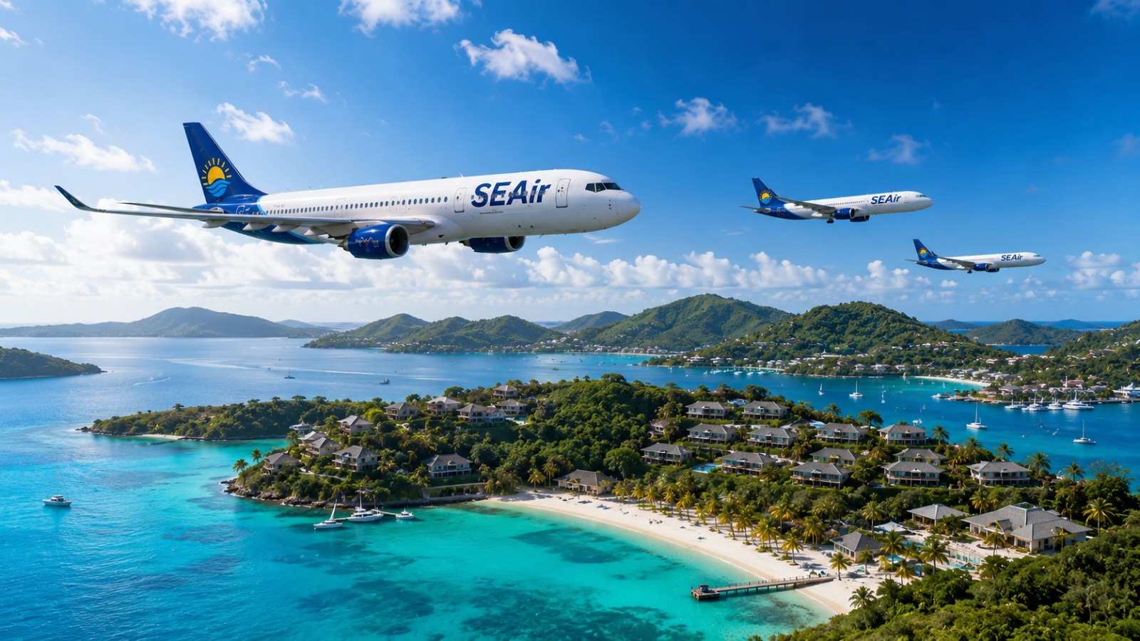 SEAir aircraft fleet servicing regional network routes