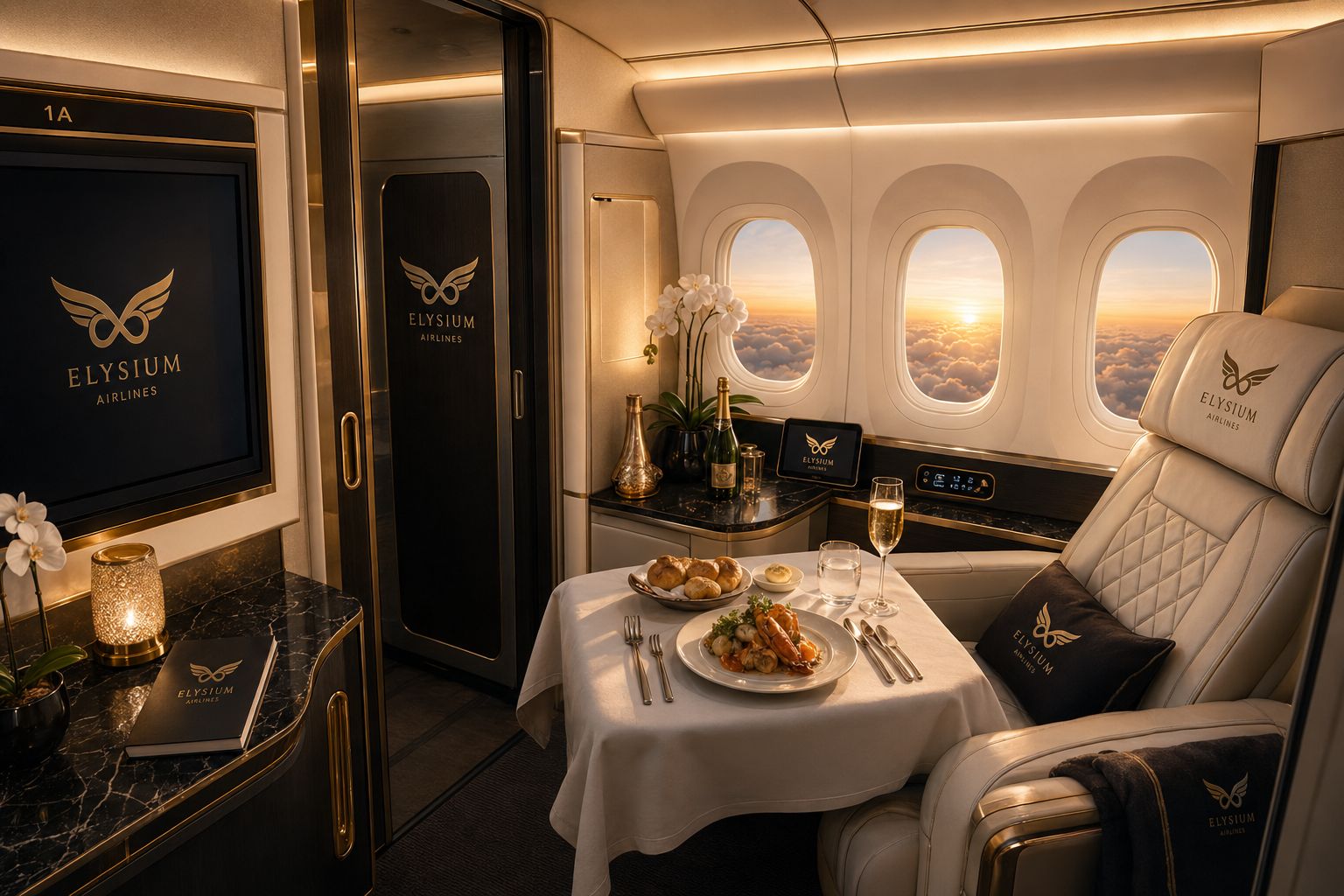 Elysium Airlines Luxury Suite Cabin Experience