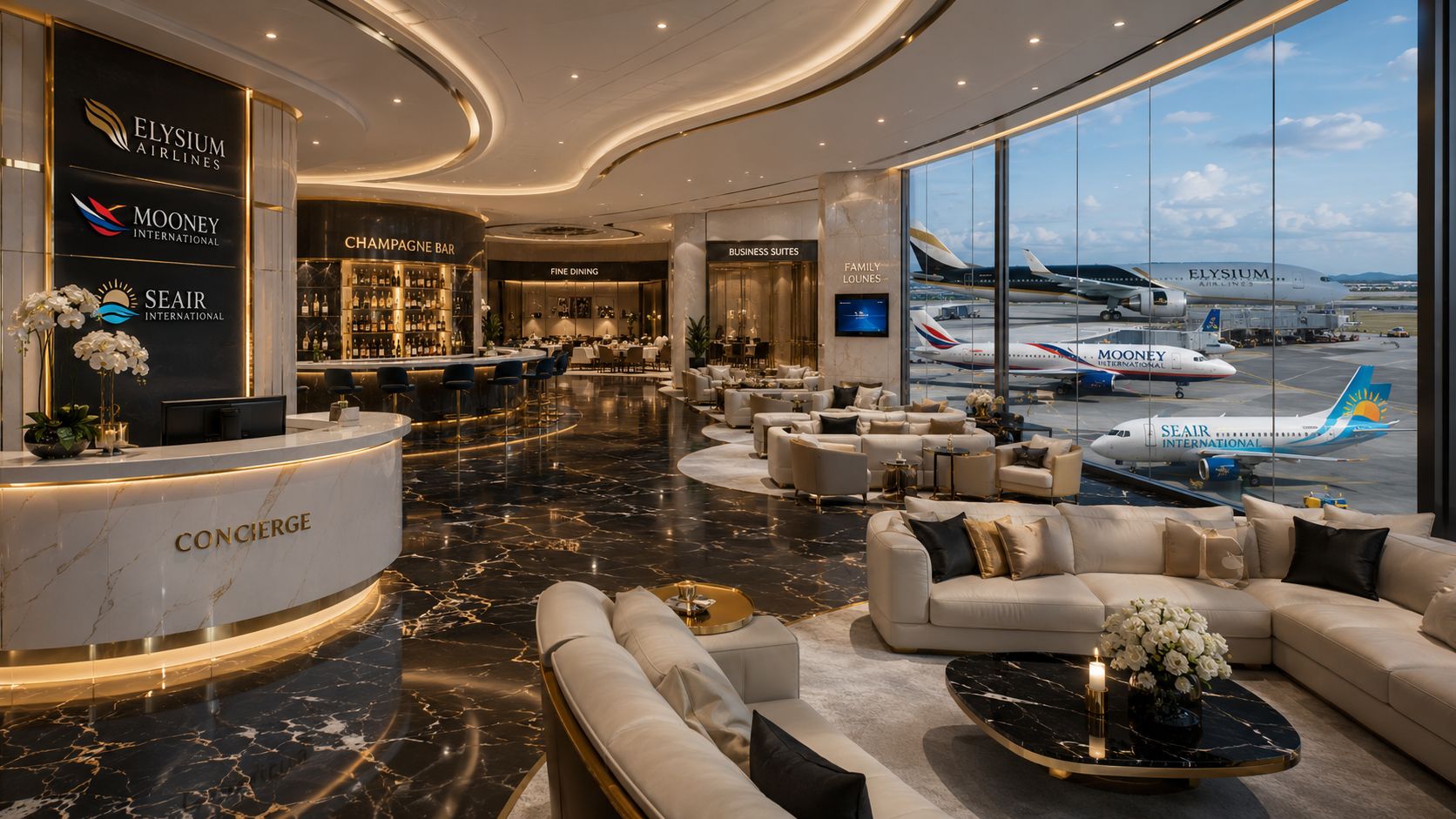 Elysium Premium Luxury Airport Lounge Hospitality Experience