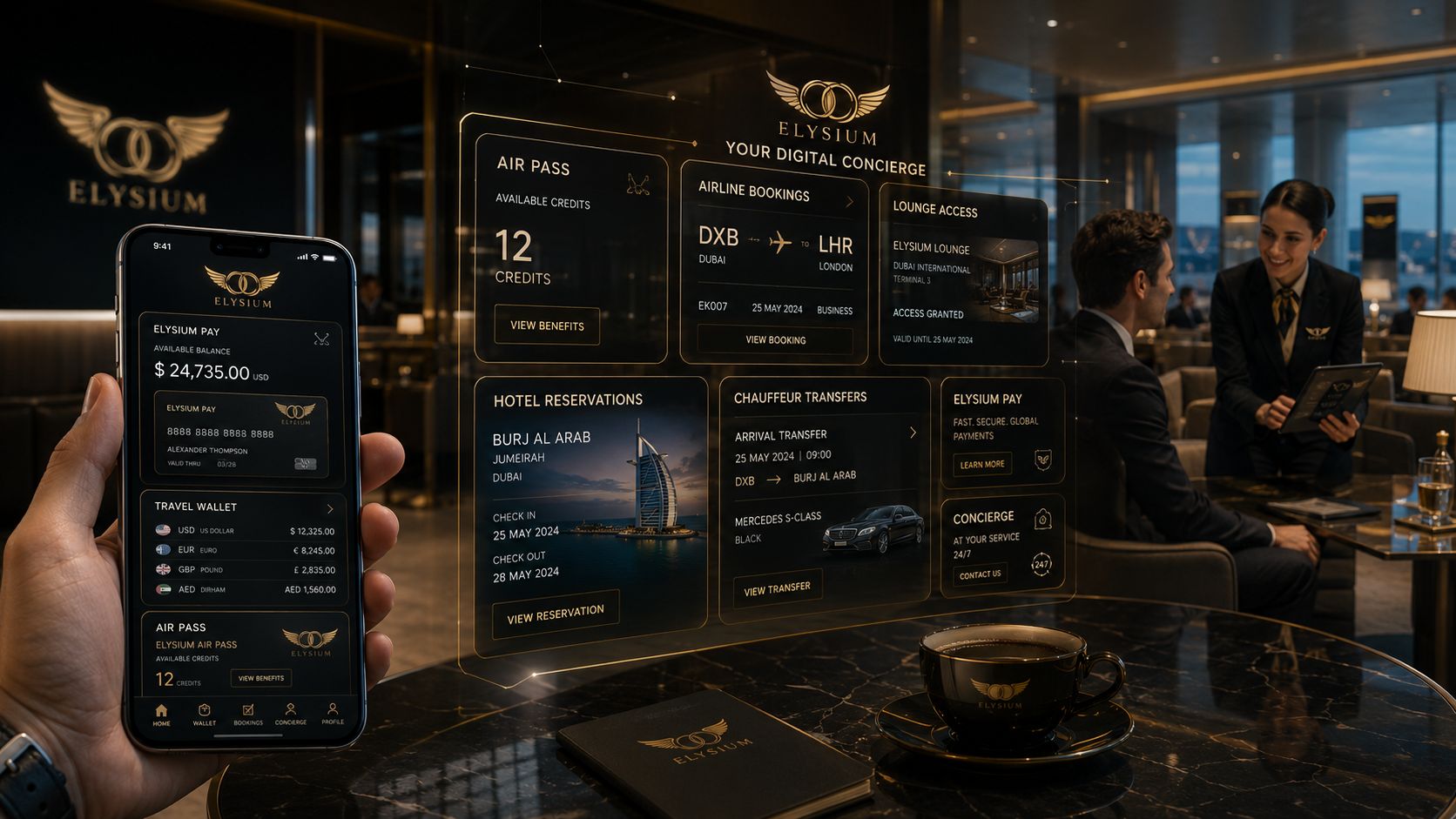 Elysium Digital Ecosystem Connected Travel Wallet Financial Support Experience
