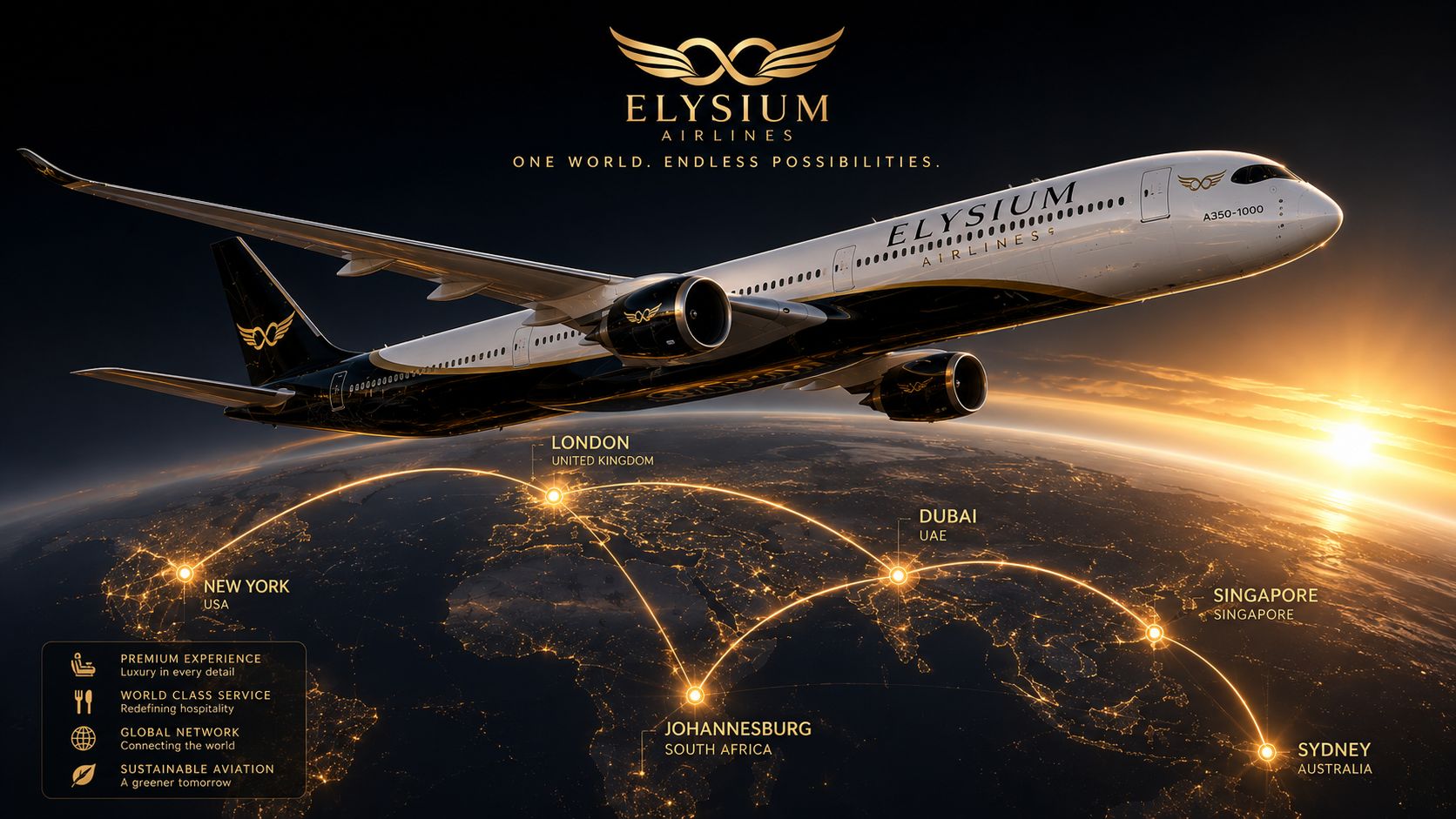Elysium Airlines Flagship International Fleet