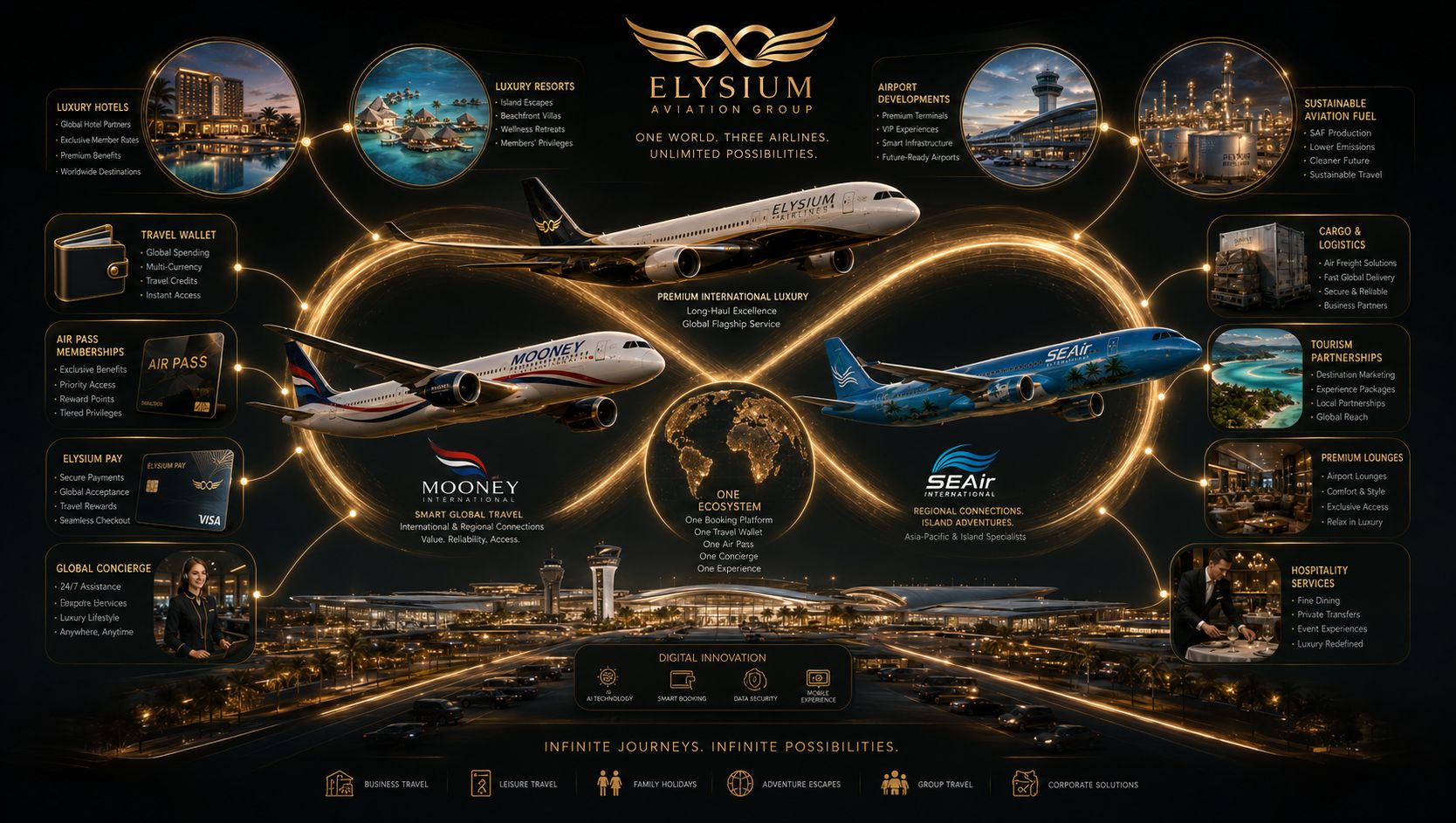 Elysium Premium Interconnected Hospitality and Travel Ecosystem