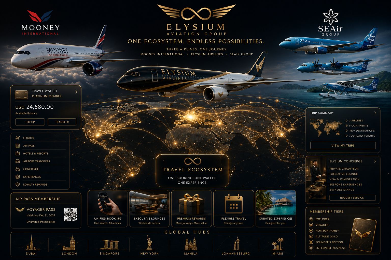 Elysium Travel Ecosystem unified travel network panoramic asset