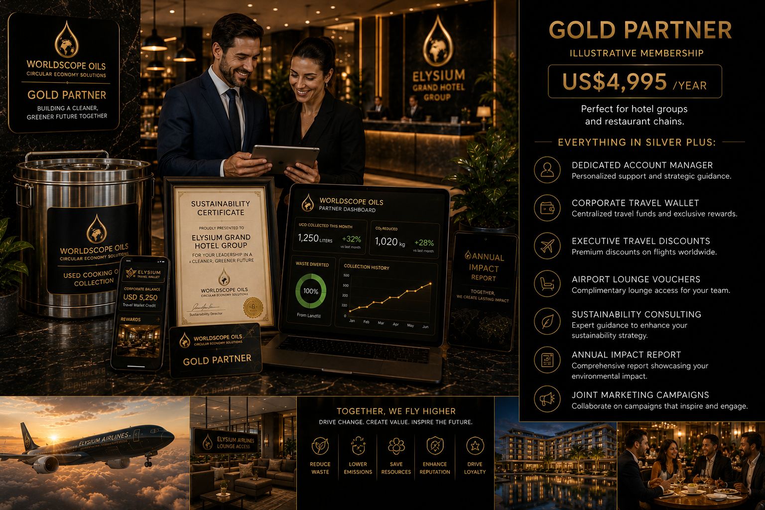 WorldscopeOils- Sustainable Aviation Rewards Programe Gold Membership Card