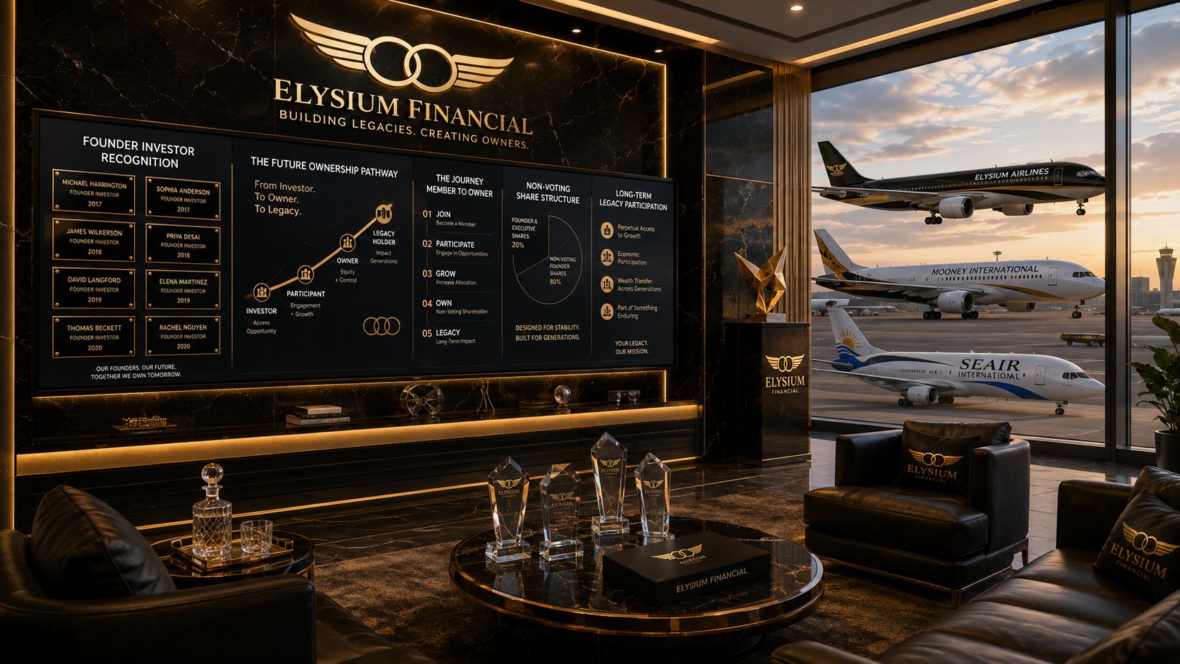 Elysium Premium Strategic Corporate Legacy and Future Ownership Participation Experience