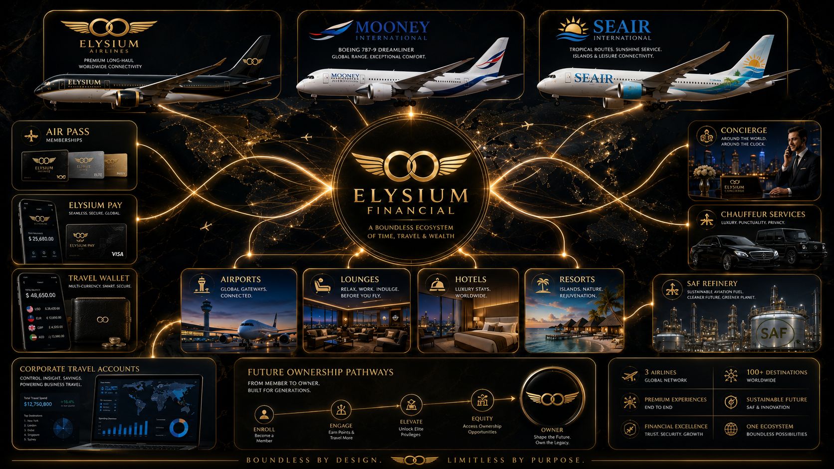 Elysium Premium Global Financial Network and Aviation Lifestyle Digital Infrastructure Experience
