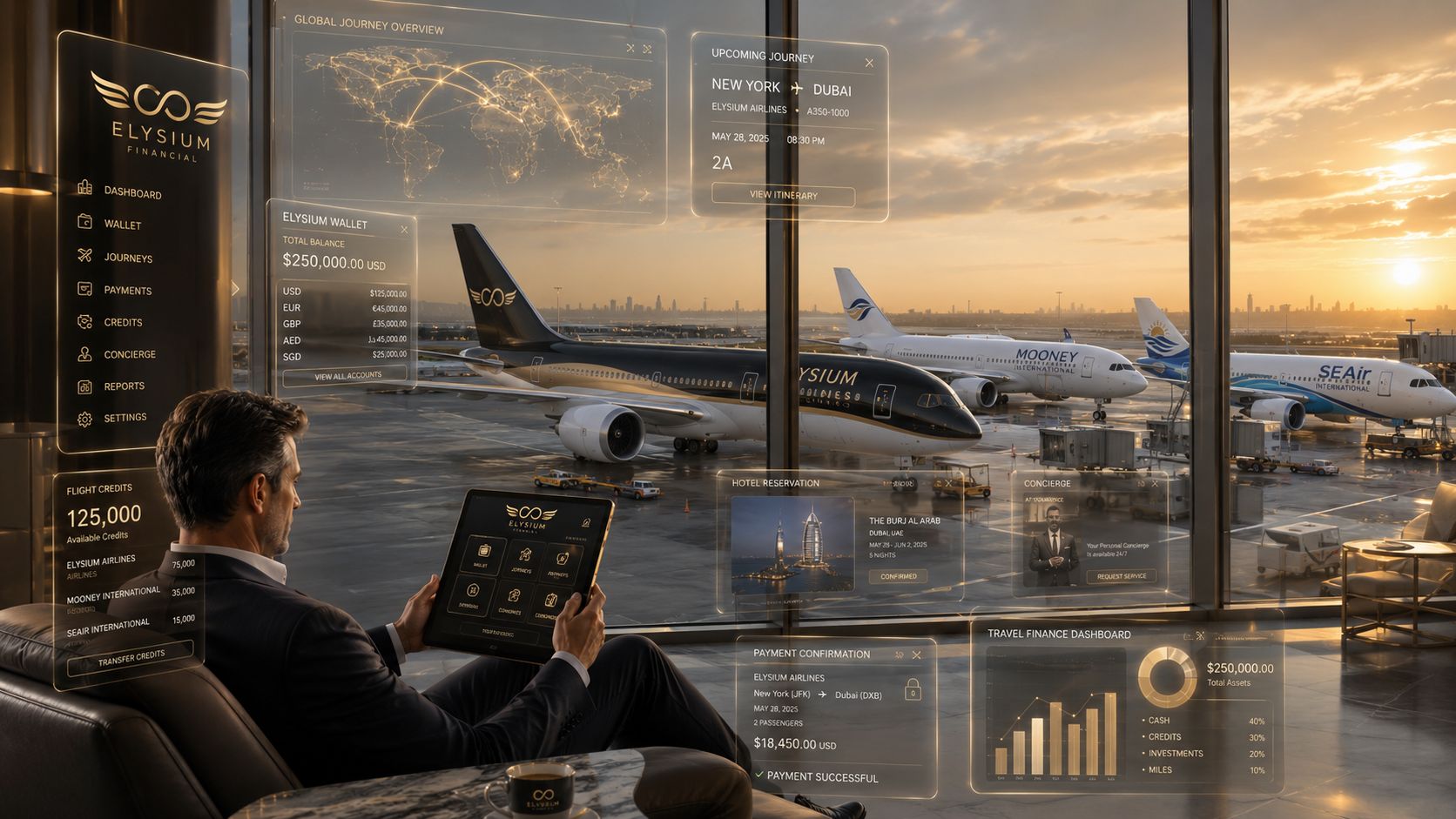 Elysium Premium Aviation Business Infrastructure Connected Ecosystem Completion Journey