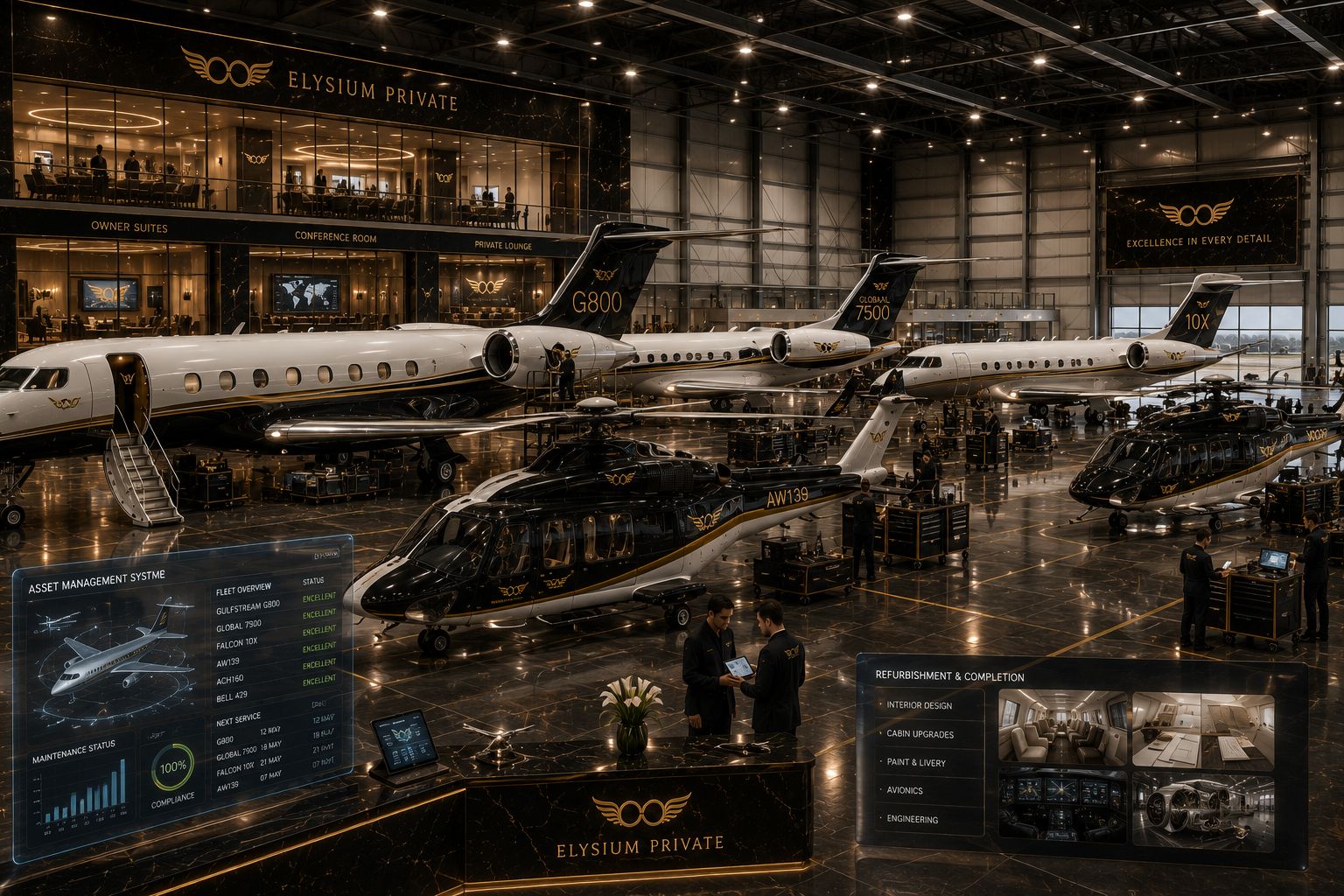 Elysium Private Secure Climate-Controlled Hangar Facilities